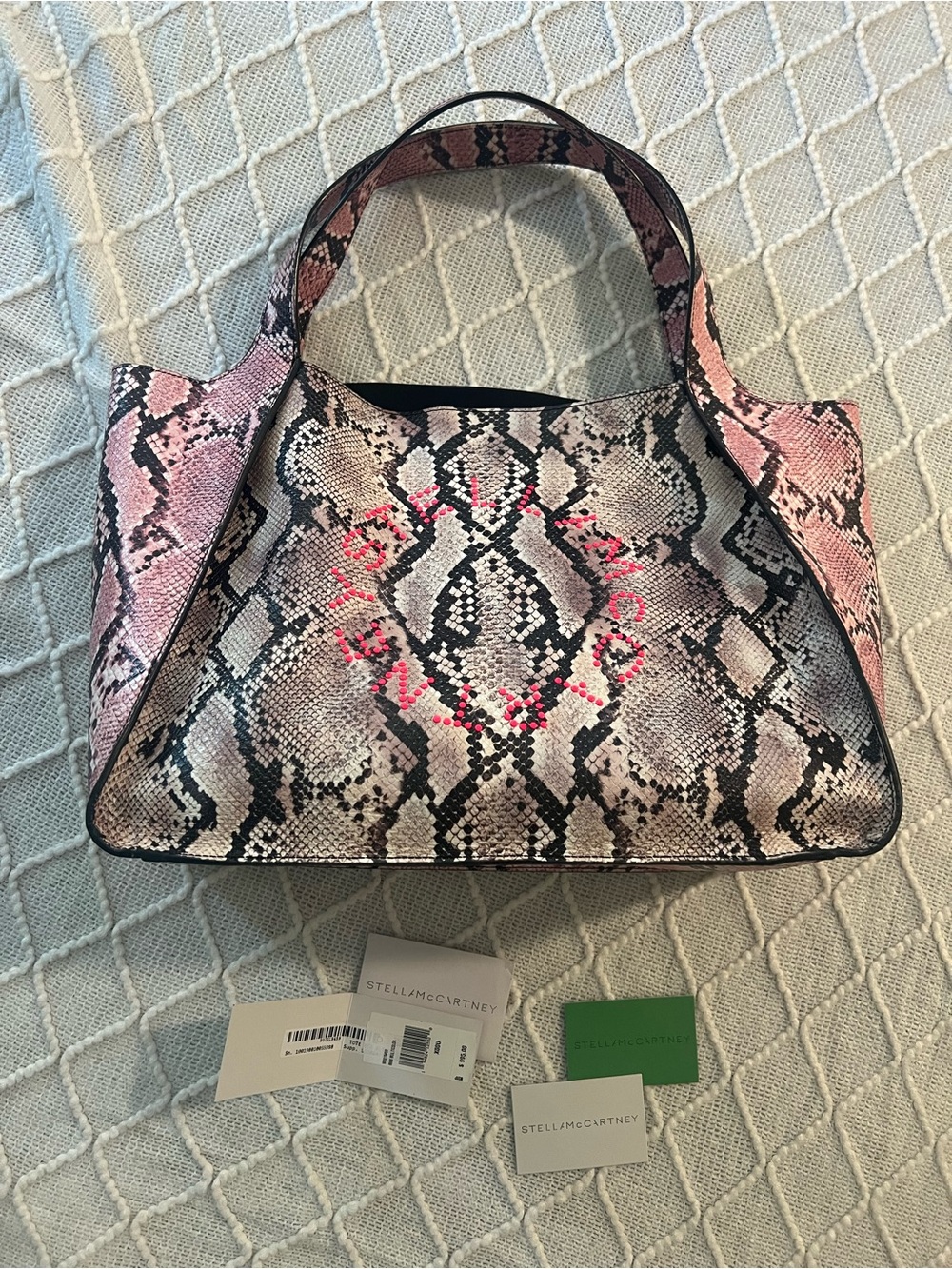 Stella McCartney Snakeskin Logo Bag Large